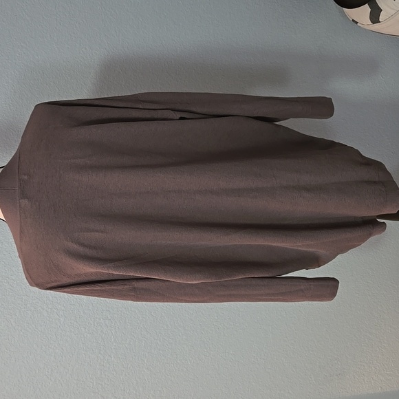 BABATON Aritzia Open Front Lucida Cardigan Lightweight Taupe Cocoon SZ Large - Picture 8 of 15